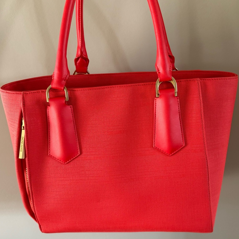 Dagne Dover Signature Red Tote Bag